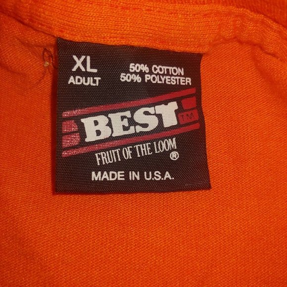 Vintage 91 Single Stitch Brown's Pumpkin Patch Men's XL T Shirt Orange Halloween - Picture 4 of 8